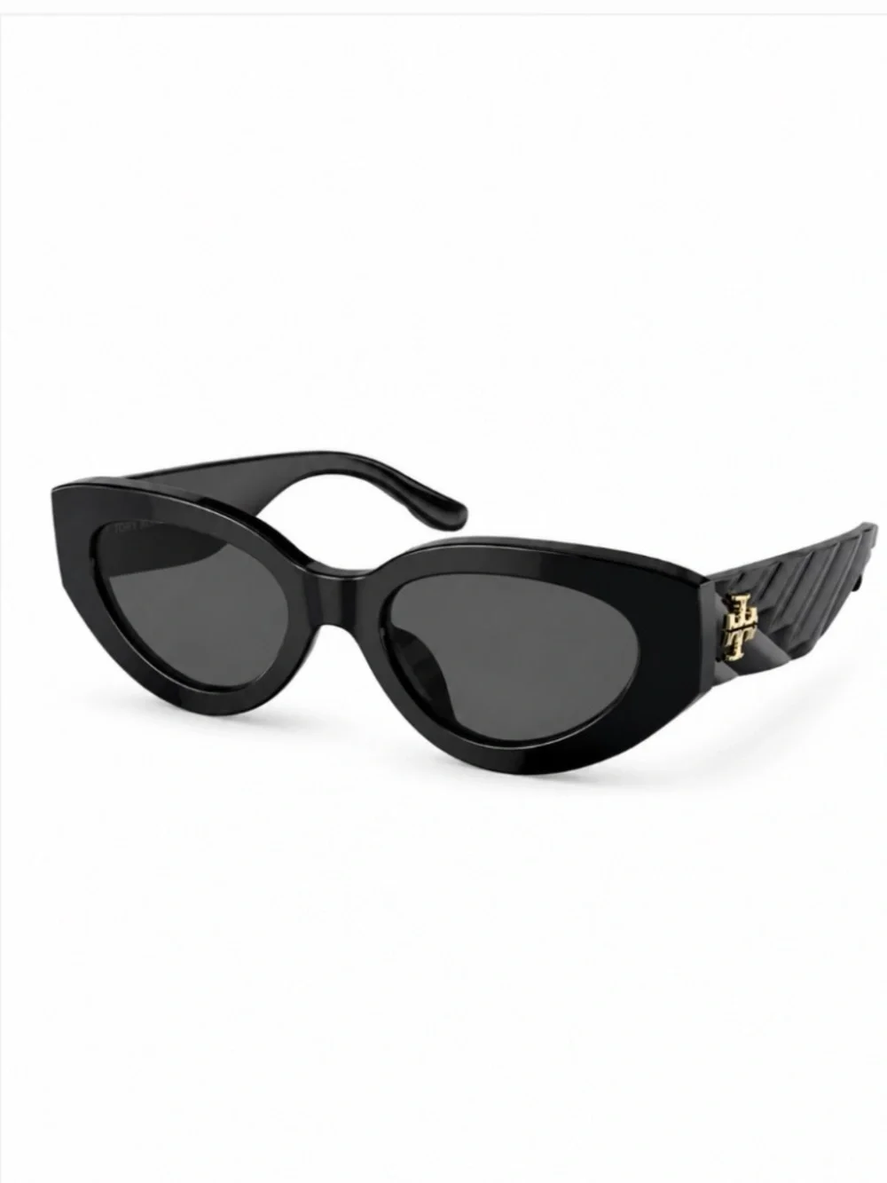 Tory Burch Kira Black Cat Eye Sunglasses w/ Case & Cloth